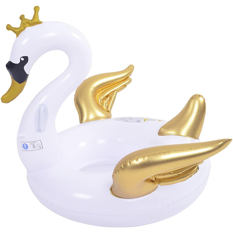 CAVALC.CIGNO DETTAGLI ORO 115 CM.