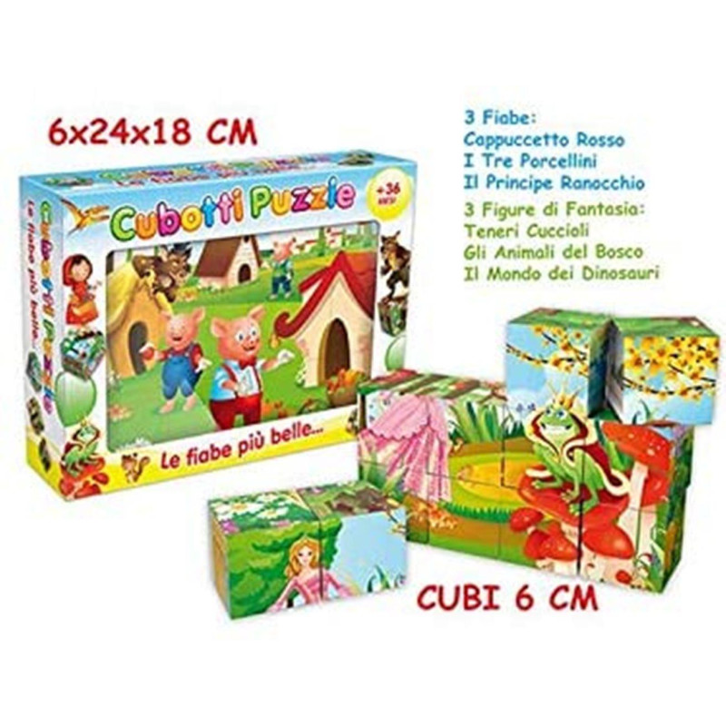 CUBOTTI PUZZLE FIABE ITALIANE 12 PZ.