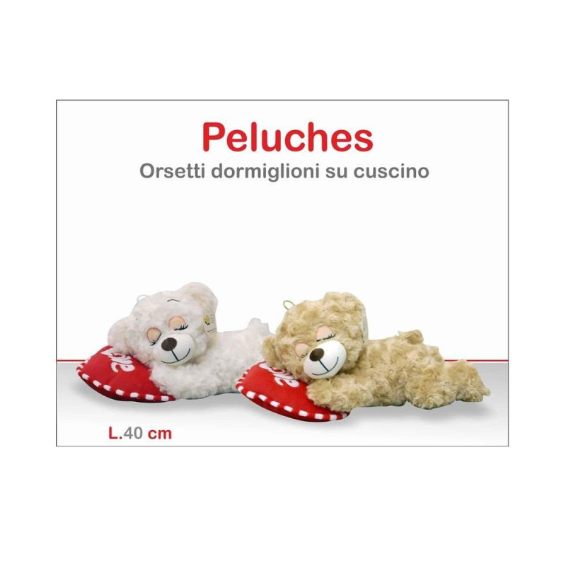 ORSETTO CON CUSCINO CUORE 40 CM.