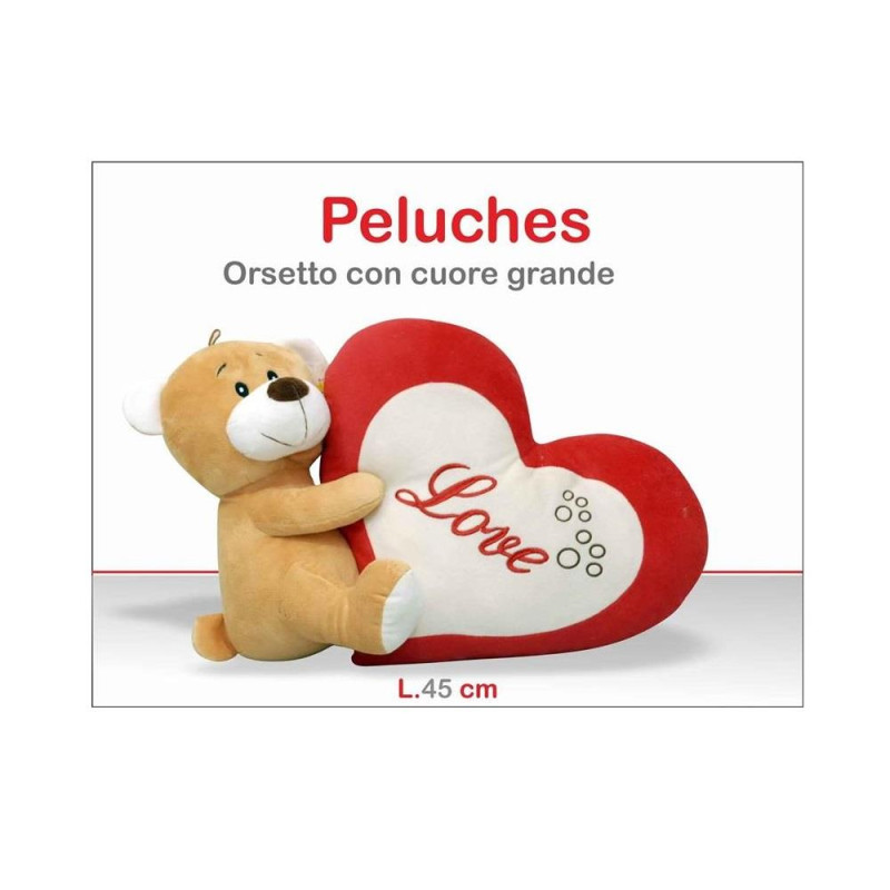 ORSO CON CUORE BIG L.45 CM.