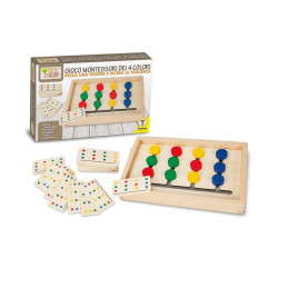 GIOCO DEI 4 COLORI IN LEGNO  MONTESSORI