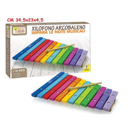 XILOFONO ARCOBALENO IN LEGNO 