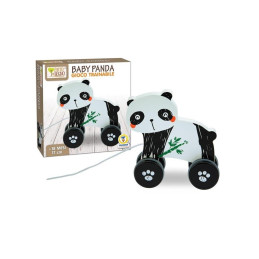 BABY PANDA TRAINABILE IN LEGNO 16 CM.