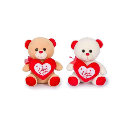 ORSETTO CON CUORE H.23 CM.
