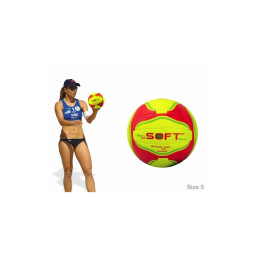 SPORT BEACH VOLLEYBALL SIZE 5 RED-YELLOW 260-280