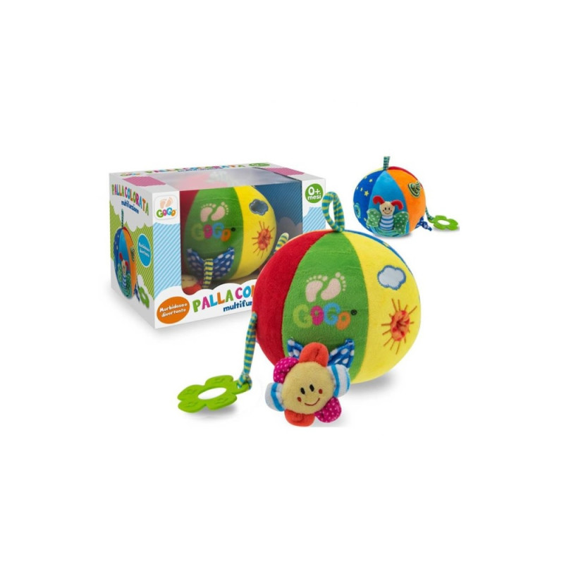 PALLA MULTICOLOR CON SONAGLIO DIAM. 15 CM.
