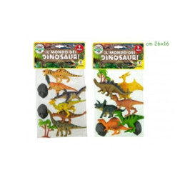 BUSTA DINOSAURI 9 PEZZI 2 ASS.