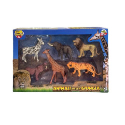 BOX ANIMALI DELLA GIUNGLA 20 CM.6 PEZZI