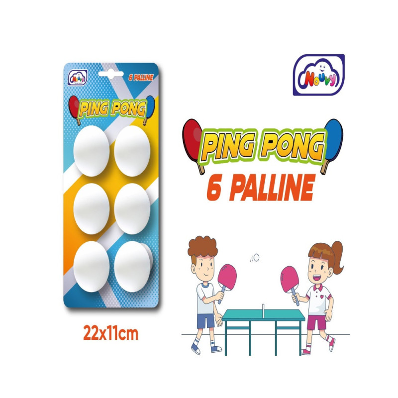 PALLINA PING PONG 6 PEZZI