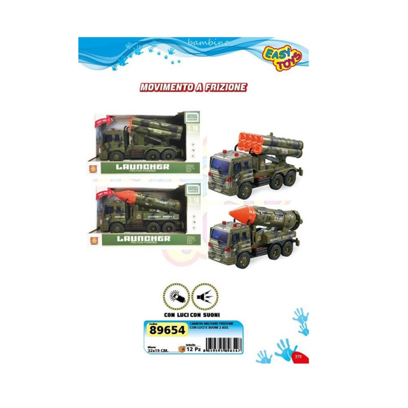 CAMION MILITARE FRIZIONE CON LUCI/SUONI