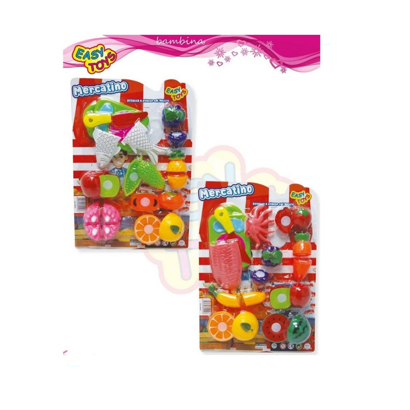 BLISTER MERCATINO CON FRUTTA E PESCE
