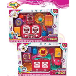 SET GLI ATTREZZI DEL CUOCO CON FORNELLO+ACCESSORI