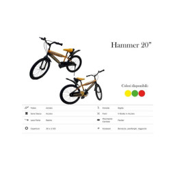 BICI 20 HAMMER ROSSO/VERDE/ARANCIO