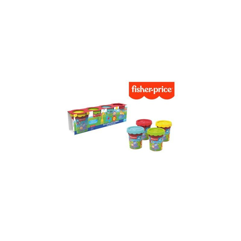 PLASTILINA 4 VASETTI 110 GR.FISHER-PRICE 3 ANNI +