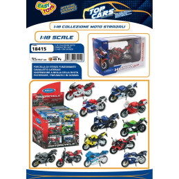 MOTO STRADALI  SCALA 1:48 METALLO CONFEZZIONE 24 PEZZI