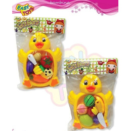 SET PULCINO CON FRUTTA CON VELCRO TUTTI FRUTTI