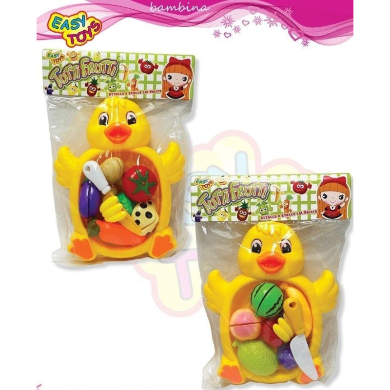 SET PULCINO CON FRUTTA CON VELCRO TUTTI FRUTTI