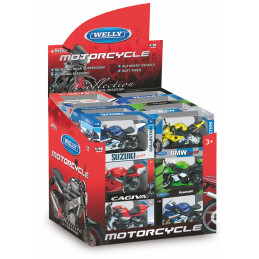 MOTO STRADALI  SCALA 1:48 METALLO CONFEZZIONE 24 PEZZI