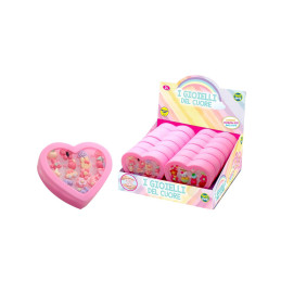 COFANETTO CUORE CON 16 ANELLI