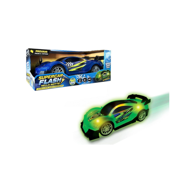 SUPERCAR FLASH NELLA NOTTE LUCI E SUONI   