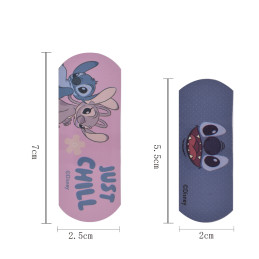 SCATOLA IN METALLO CON CEROTTI DISNEY STITCH & ANGEL 12 pz.