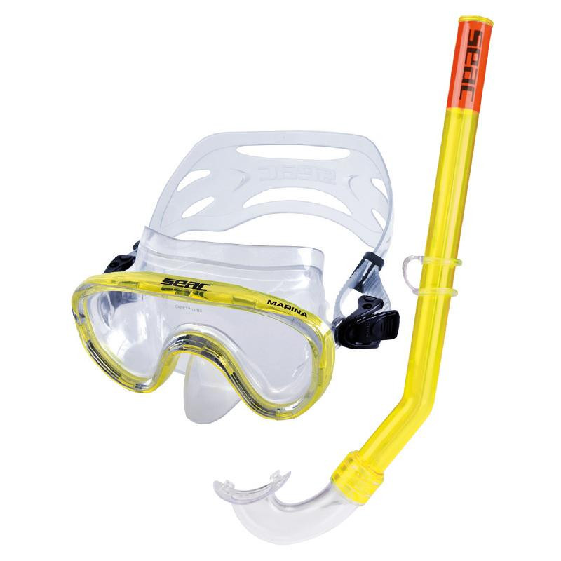 SET MASCHERA MARINA SLT GIALLO 3/8 ANNI