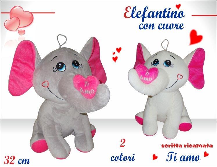 ELEFANTE AMORE 2 COL.AST.32CM