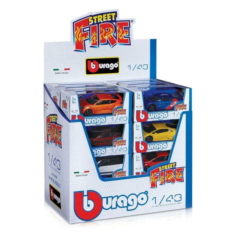 BURAGO STREET  FIRE 1:43 CONFEZ.24 PEZZI