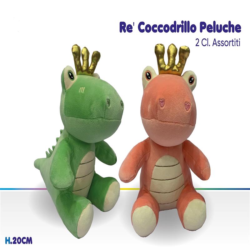 PELUCHE RE' COCCODRILLO  CM.22