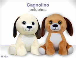 PELUCHE CANE OCCHI BRILLI CM.32