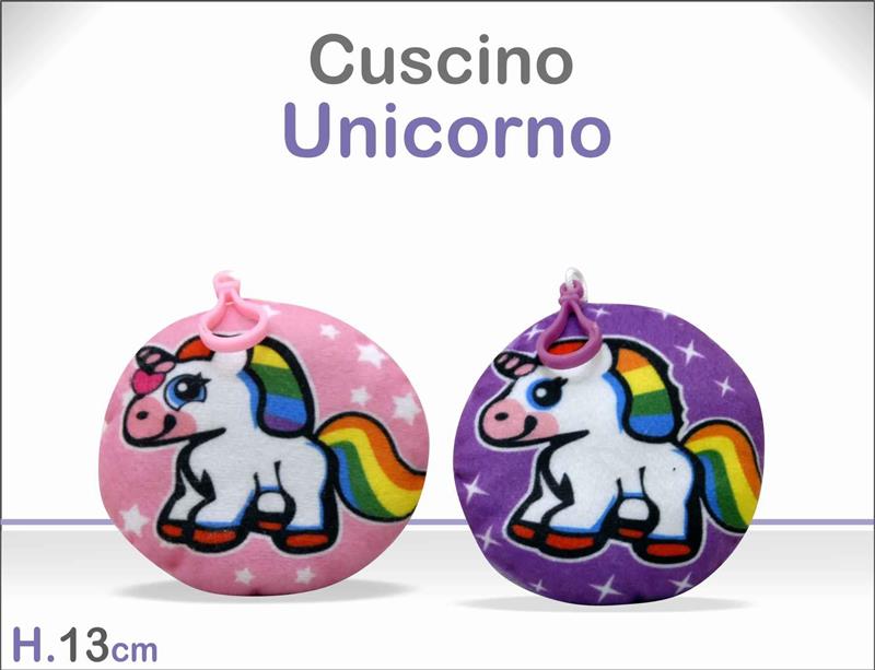 PELUCHE CIONDOLO CUSCINO UNICORNO CM.13