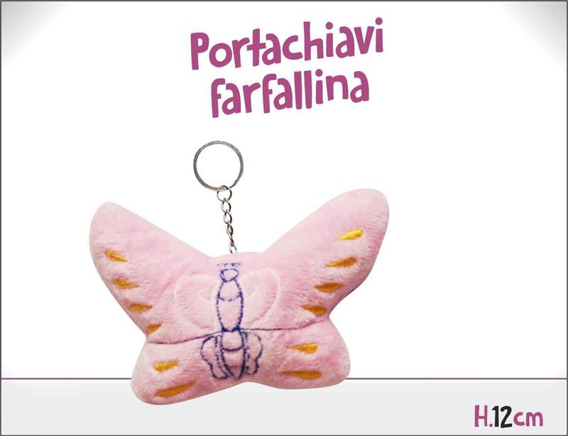 PELUCHE PORTACHIVI FARFALLA CM.12