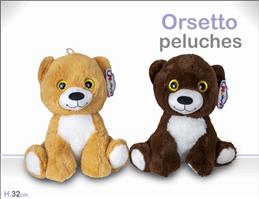 PELUCHE ORSO OCCHI BRILLI CM.32