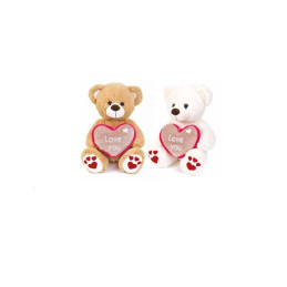 ORSO CUORE RICAMO L.30 CM.