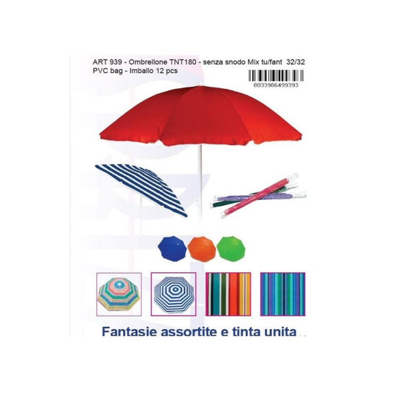 OMBRELLONE TNT 180 CON SNODO MIX/FANTASIE 32X32 SPRIZZ
