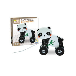 BABY PANDA TRAINABILE IN LEGNO 16 CM.