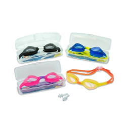 OCCHIALINI IN SILICONE CON TAPPI 4 COL.