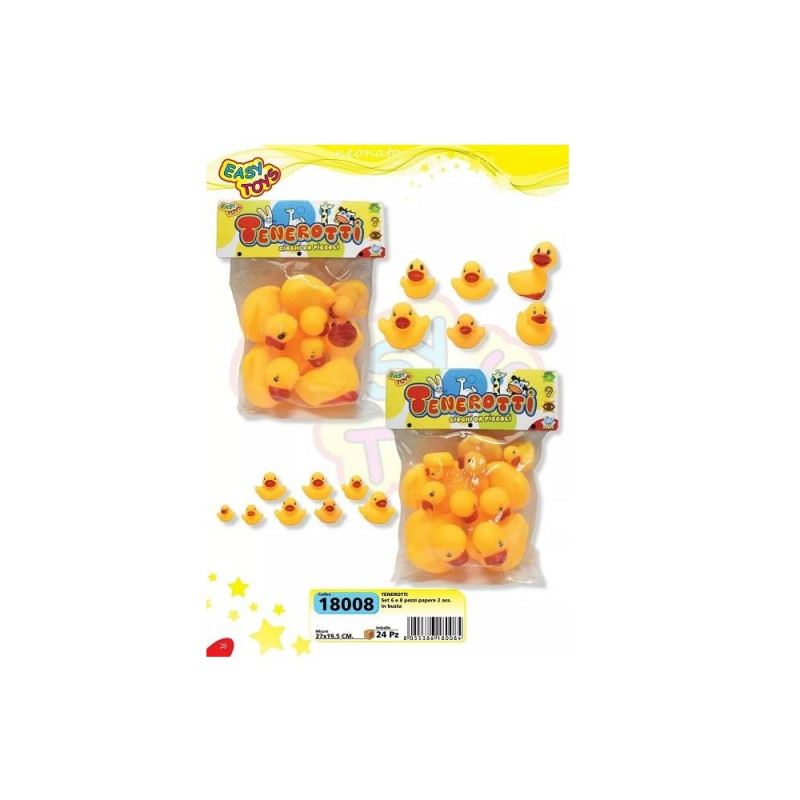 TENEROTTI 6 E 8 PEZZI PAPERE 27 X 19,5 CM.