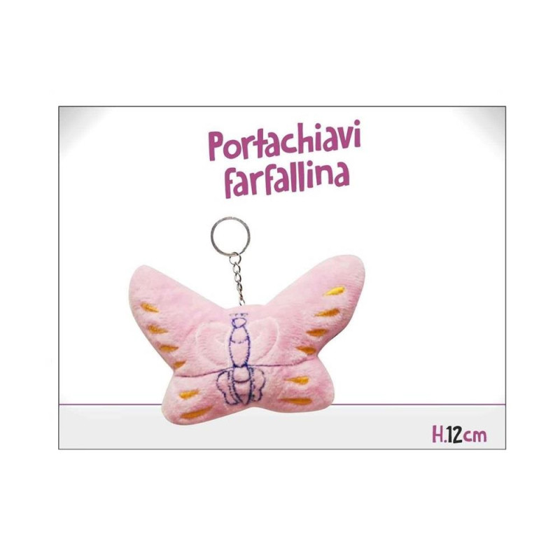 PELUCHE PORTACHIVI FARFALLA CM.12