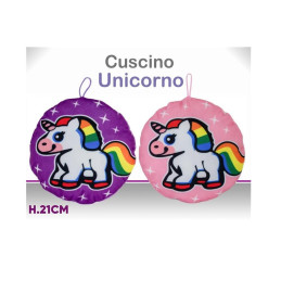 PELUCHE CUSCINO UNICORNO CM.21