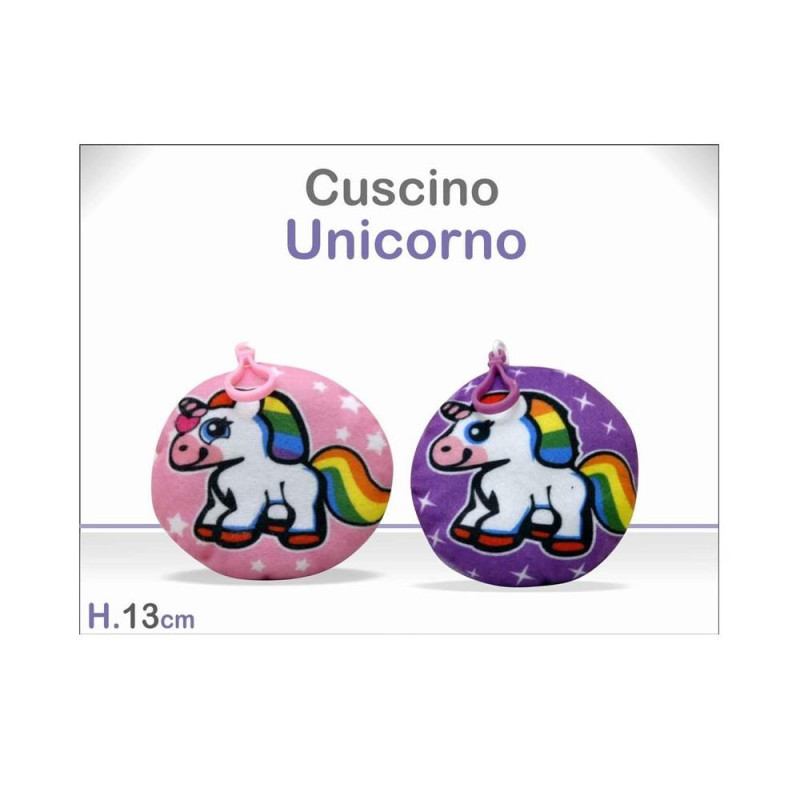 PELUCHE CIONDOLO CUSCINO UNICORNO CM.13
