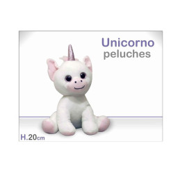 PELUCHE UNICORNO SEDUTO CM.20