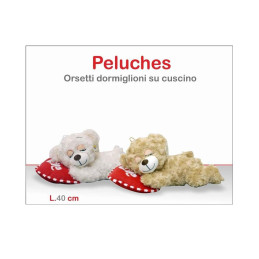 ORSETTO CON CUSCINO CUORE 40 CM.