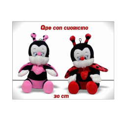 APE CON CUORE 30CM 2COL.