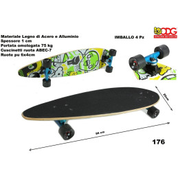 LONGBOARD BASIC LEGNO E ALLUMINIO OM.75 KG